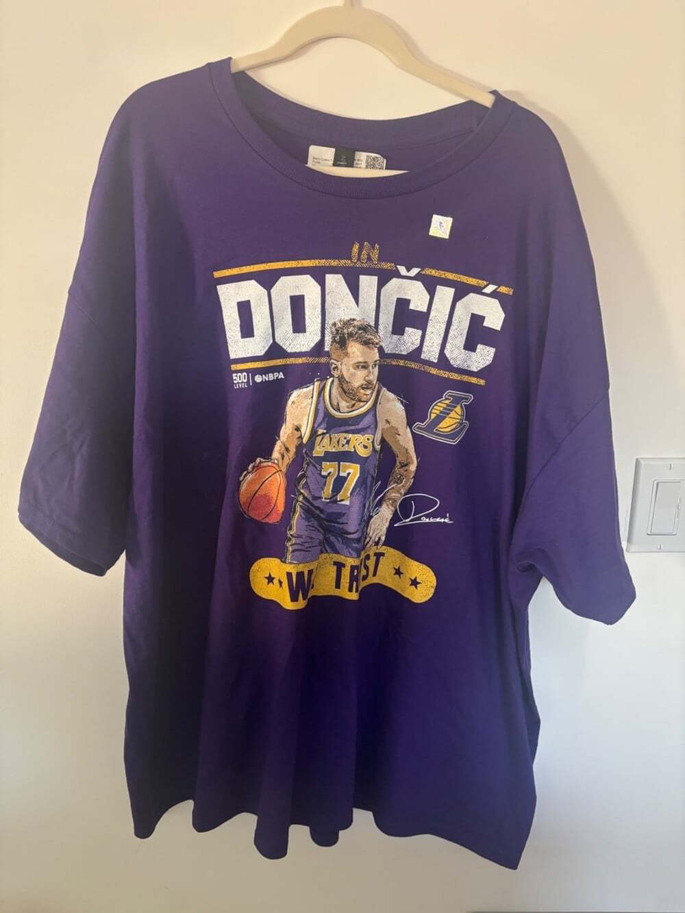 500 Level Luka Doncic T-Shirt NWT Men’s XXXL 3XL Purple Dallas Basketball Player
